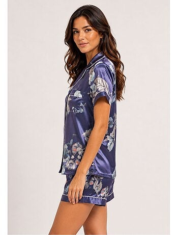 Pyjashort fluide en satin Kebello