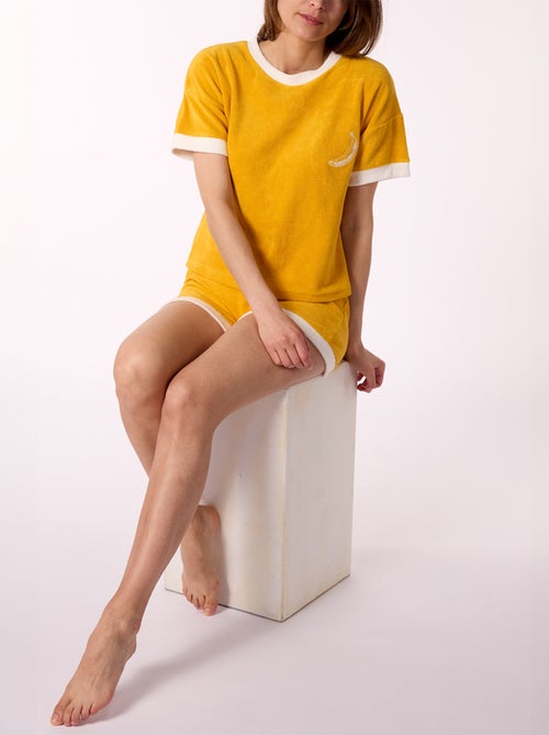 Pyjashort GHANA jaune - MELISSA BROWN - Kiabi Pyjashort GHANA jaune - MELISSA BROWN - Kiabi