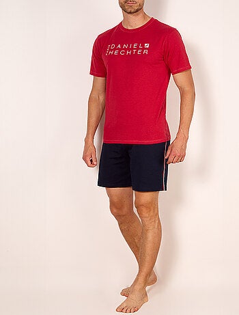 Pyjashort iconic rouge/marine - hechter