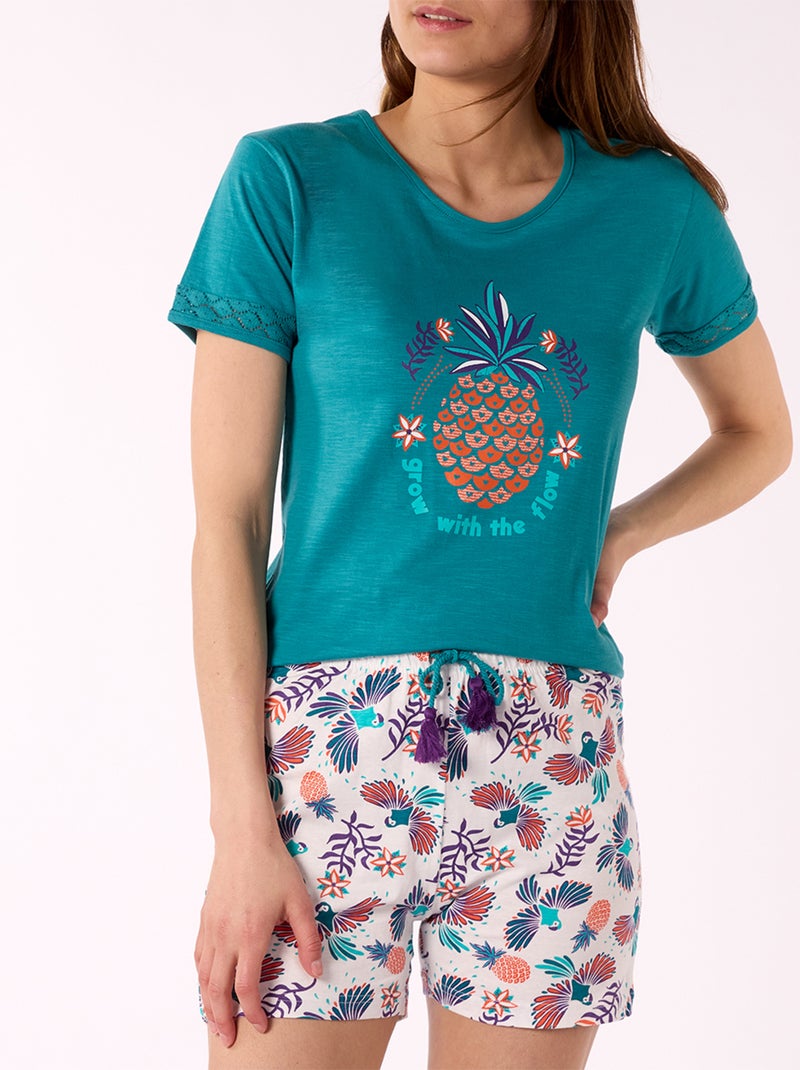 Pyjashort   INKY vert - MELISSA BROWN Vert foncé - Kiabi