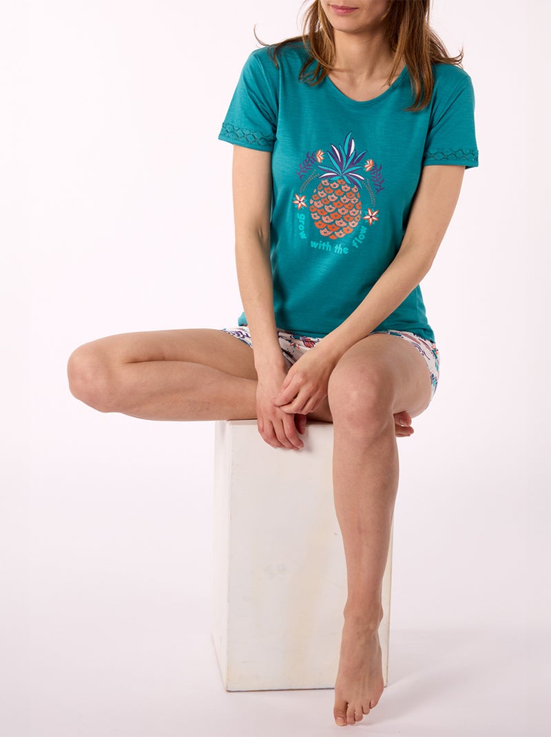 Pyjashort   INKY vert - MELISSA BROWN Vert foncé - Kiabi