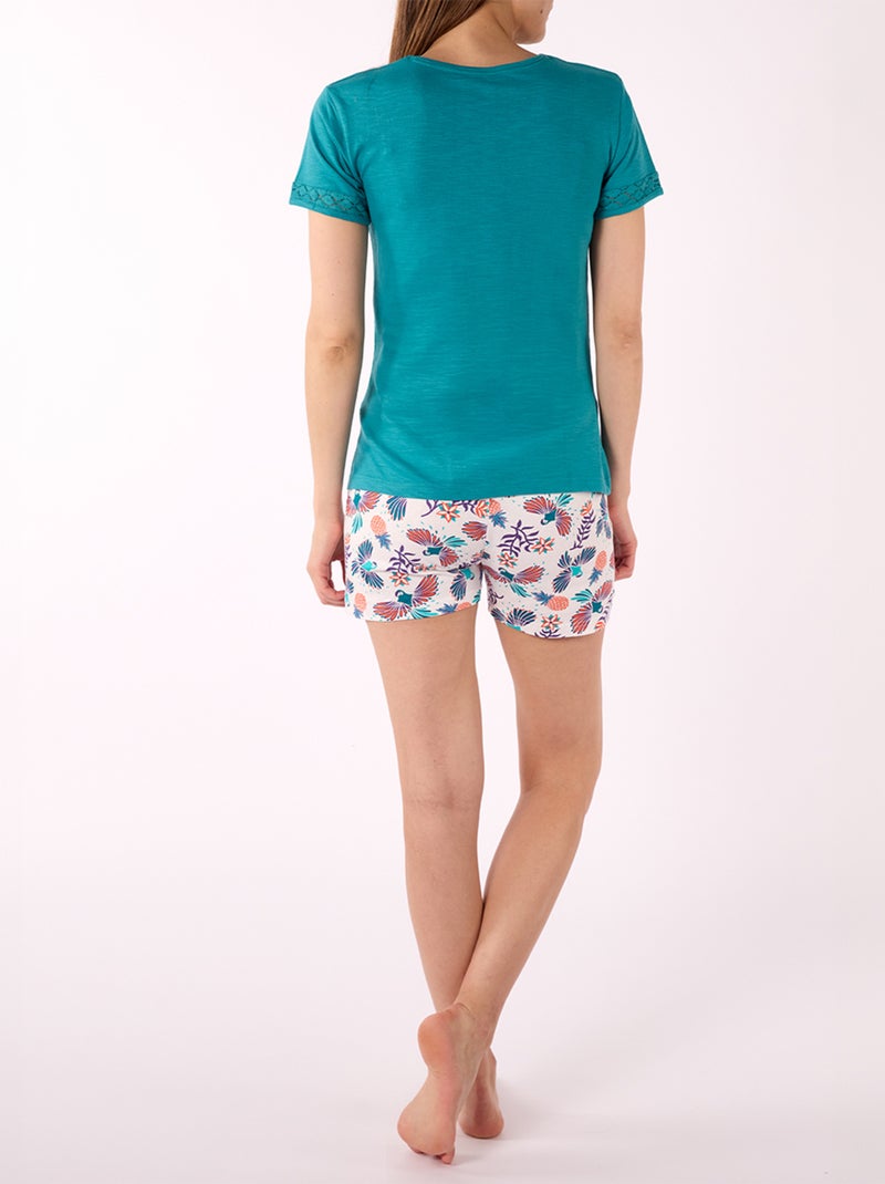 Pyjashort   INKY vert - MELISSA BROWN Vert foncé - Kiabi