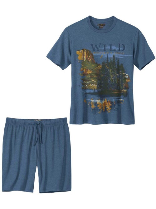Pyjashort Jersey Night Lake  - ATLAS FOR MEN - Kiabi