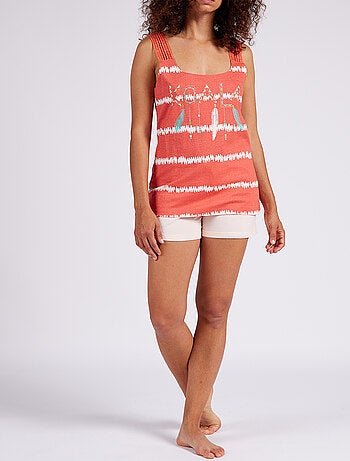 Pyjashort KOALA orange/nude - MELISSA BROWN