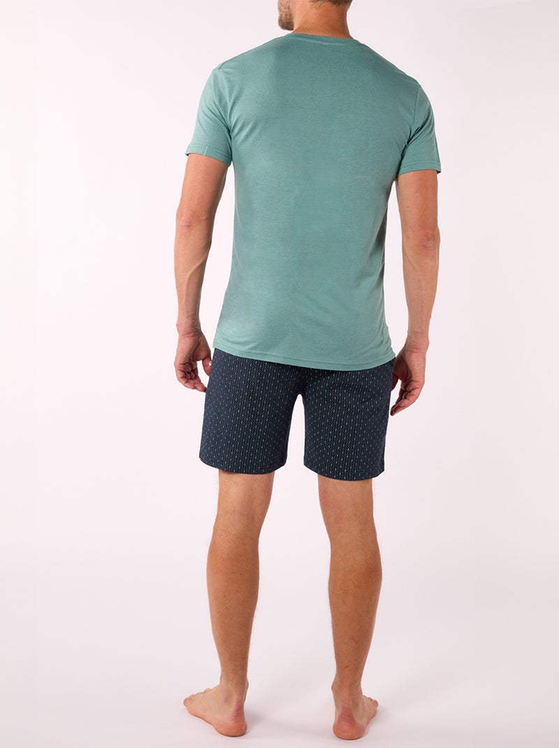 Pyjashort   LICHEN Vert clair - DODO Bleu foncé - Kiabi