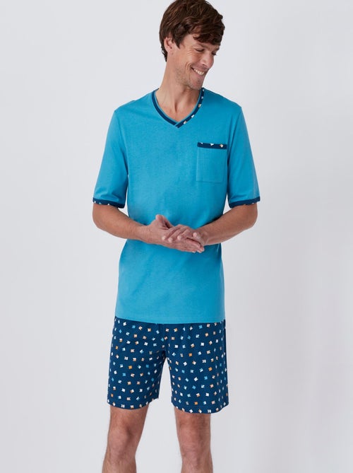 Pyjashort maille jersey pur coton peigné - Damart - Kiabi