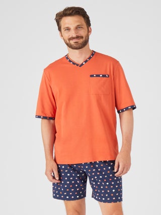 Pyjashort maille jersey pur coton peigné - Damart