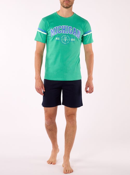 Pyjashort   MICHIGAN vert/marine - Alan Brown - Kiabi