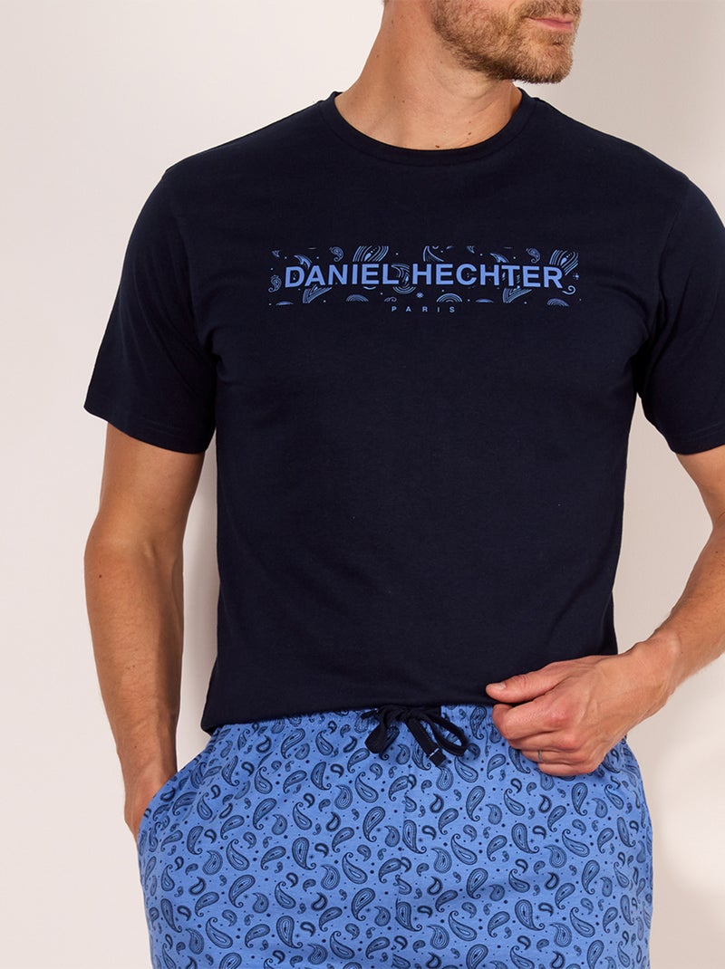 Pyjashort   PAISLEY marine - HECHTER Bleu foncé - Kiabi