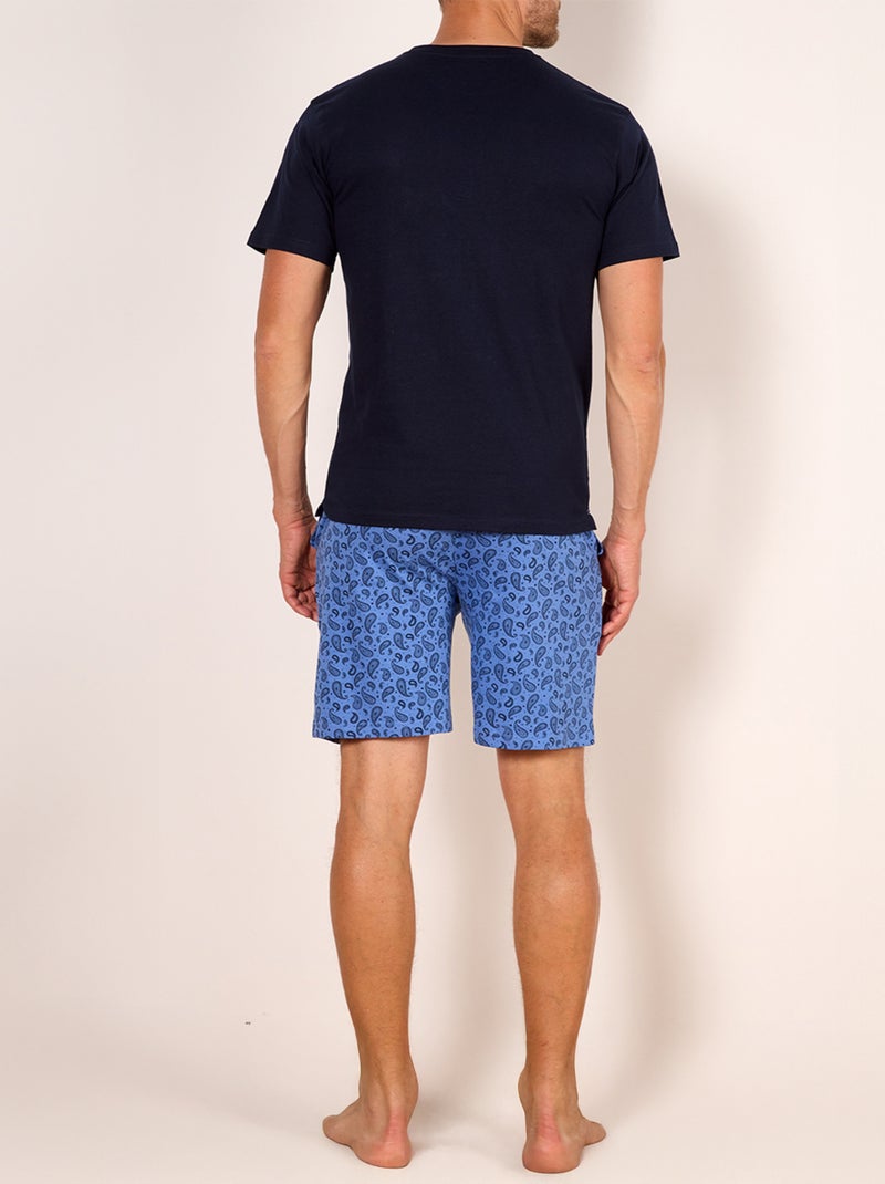 Pyjashort   PAISLEY marine - HECHTER Bleu foncé - Kiabi