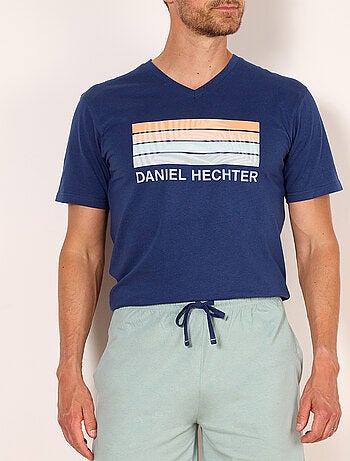 Pyjashort PASTEL marine/bleu clair - HECHTER