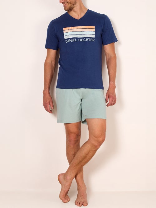 Pyjashort   PASTEL marine/bleu clair - HECHTER - Kiabi