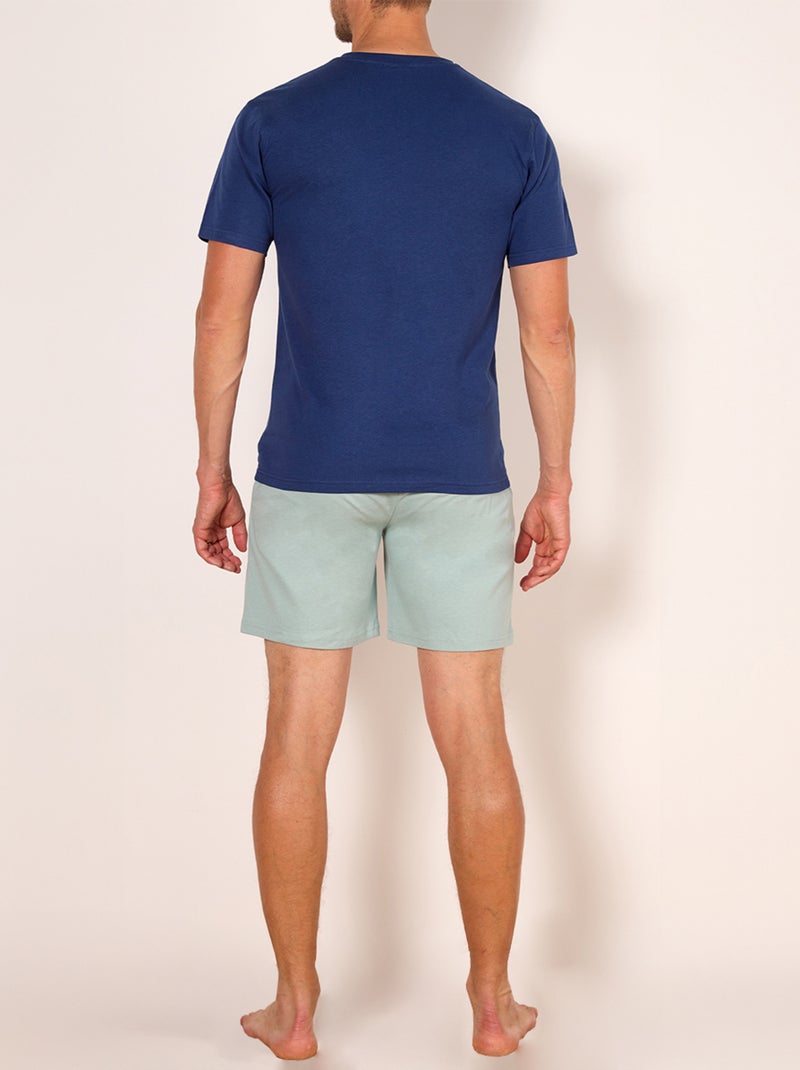 Pyjashort   PASTEL marine/bleu clair - HECHTER Bleu foncé - Kiabi