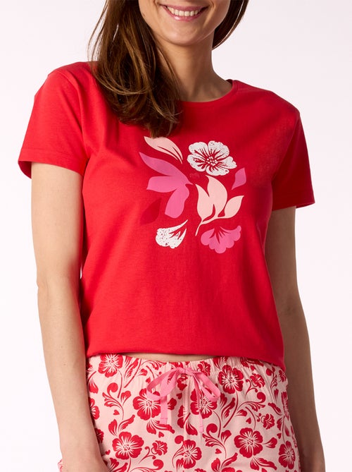Pyjashort PUNCHY rouge - MELISSA BROWN - Kiabi Pyjashort PUNCHY rouge - MELISSA BROWN - Kiabi