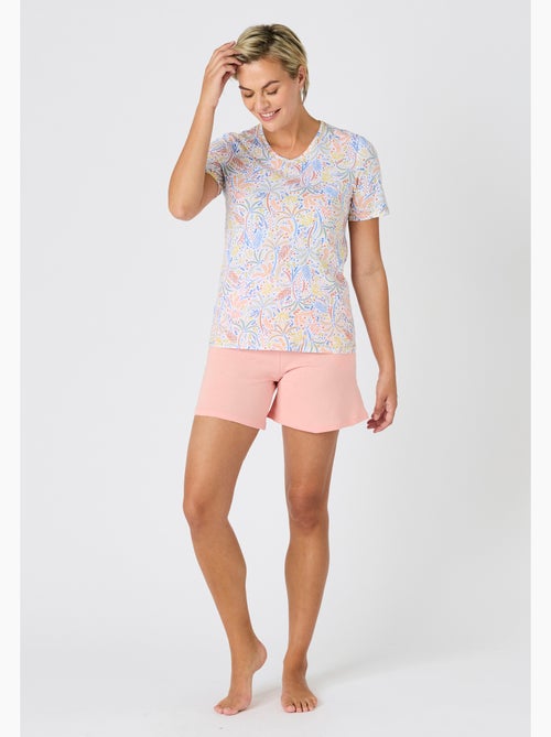 Pyjashort pur coton peigné - Damart - Kiabi