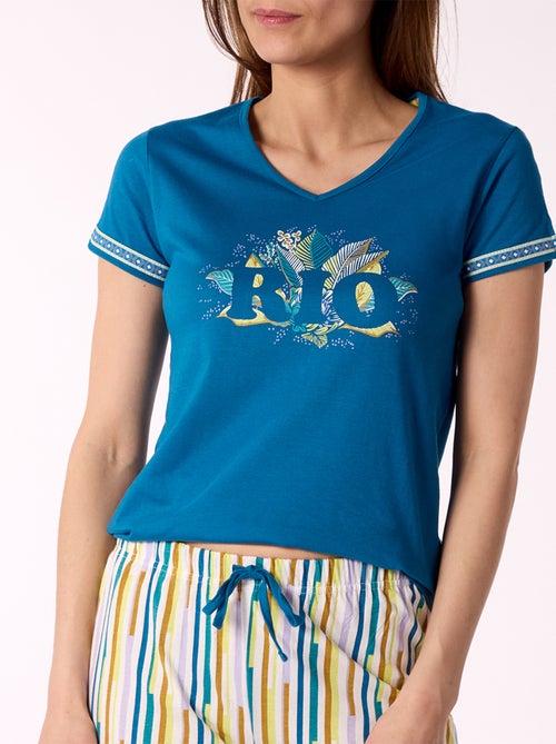 Pyjashort   SAMBA bleu - MELISSA BROWN - Kiabi