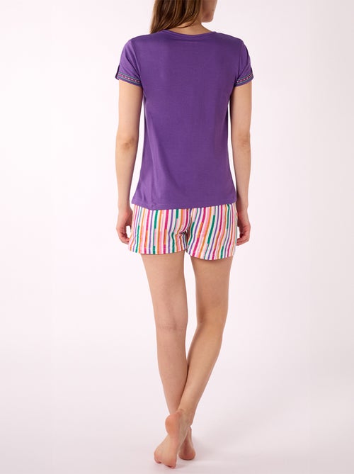 Pyjashort SAMBA violet - MELISSA BROWN - Kiabi Pyjashort SAMBA violet - MELISSA BROWN - Kiabi
