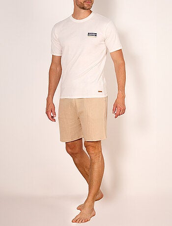 Pyjashort SAND ecru/nude - HECHTER