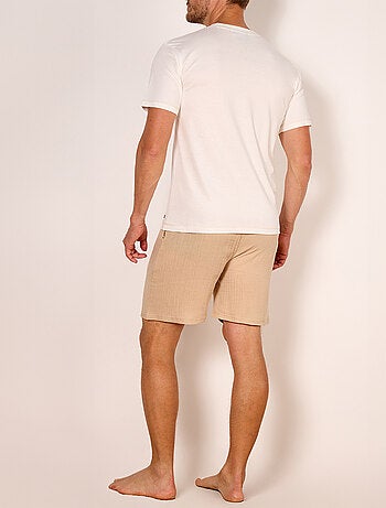 Pyjashort SAND ecru/nude - HECHTER