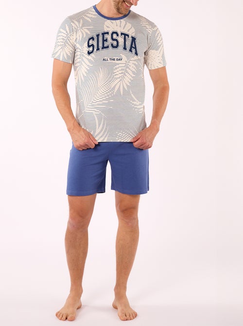 Pyjashort   SIESTA bleu - Alan Brown - Kiabi