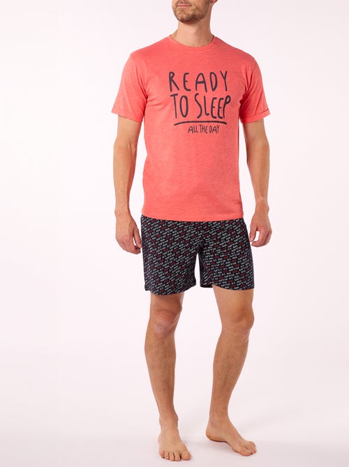Pyjashort   SIESTA corail - Alan Brown - Kiabi
