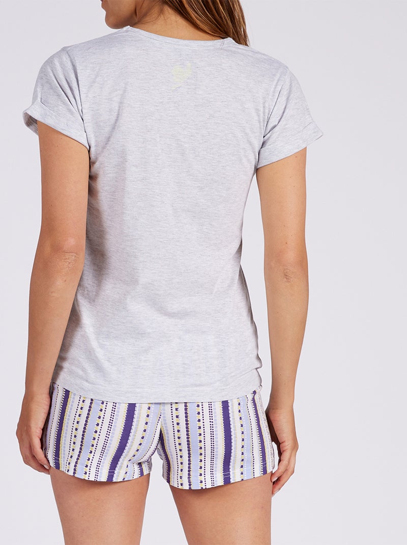 Pyjashort   SUMMER LADY gris chiné - MELISSA BROWN Gris clair - Kiabi