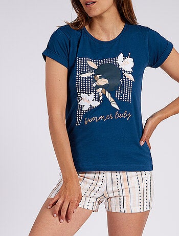 Pyjashort SUMMER LADY marine - MELISSA BROWN