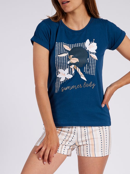 Pyjashort   SUMMER LADY marine - MELISSA BROWN - Kiabi