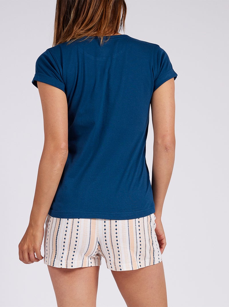 Pyjashort   SUMMER LADY marine - MELISSA BROWN Bleu foncé - Kiabi