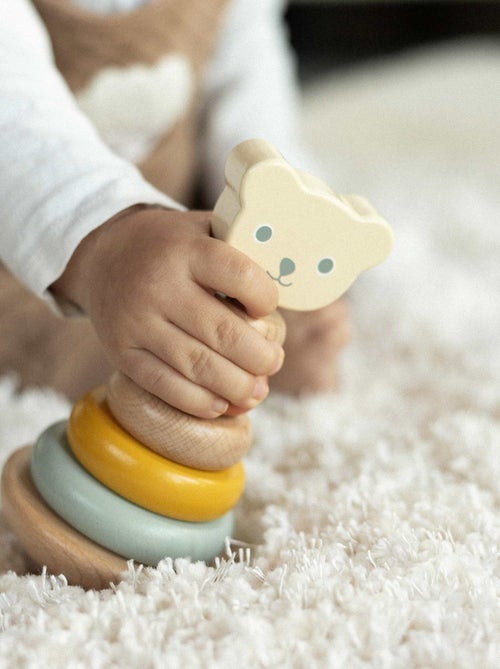 Pyramide en bois à empiler - Kiabi