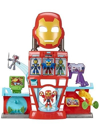 Qg d'iron man, coffret électronique pour enfant, marvel iron man and his awesome friends, dès 4 ans