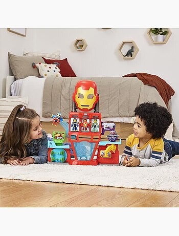 Qg d'iron man, coffret électronique pour enfant, marvel iron man and his awesome friends, dès 4 ans