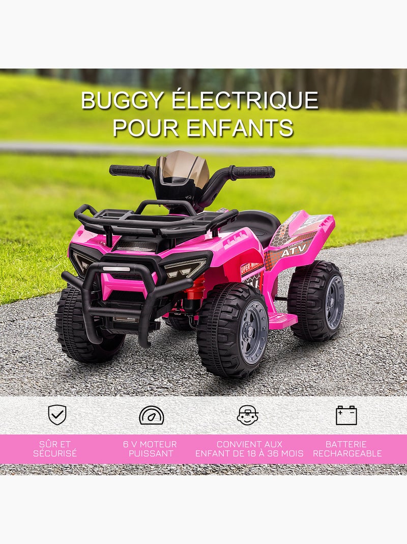 Quad buggy électrique enfant Rose - Kiabi