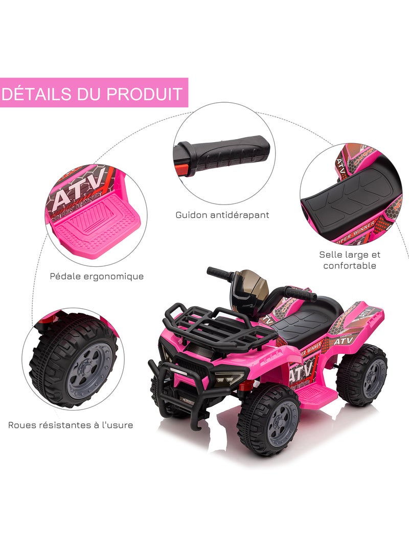 Quad buggy électrique enfant Rose - Kiabi
