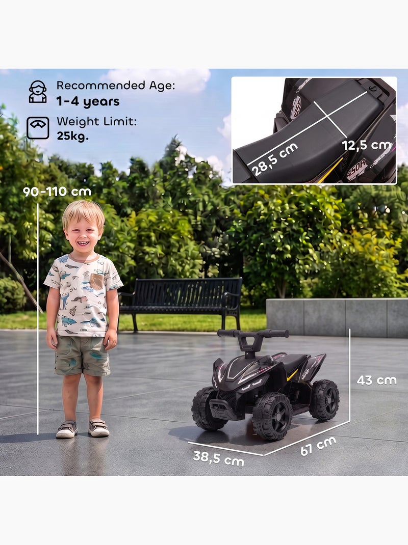 Quad électrique enfant 450r 6v 2km/h Noir - Kiabi