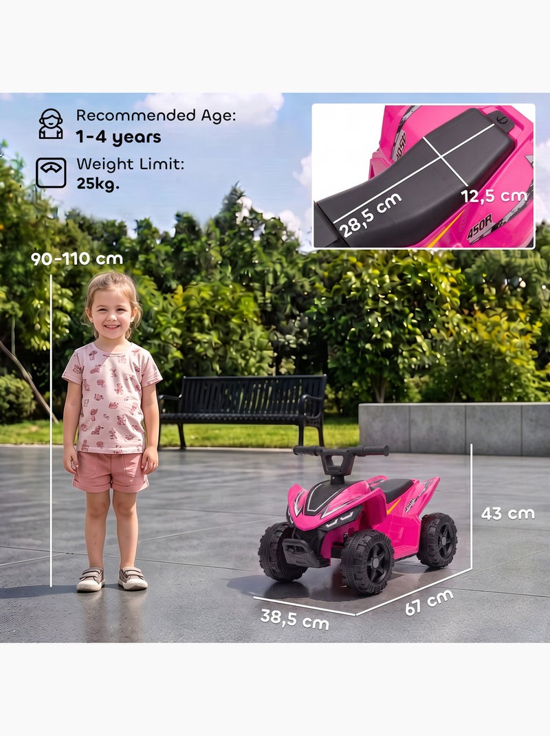 Quad électrique enfant 450r 6v 2km/h Rose - Kiabi