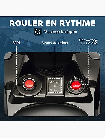 Quad électrique enfant 6v 3km/h phares led effet sonore