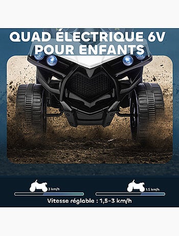 Quad électrique enfant 6v 3km/h phares led effet sonore