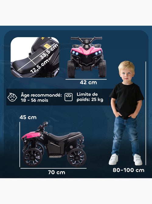 Quad électrique enfant 6v 3km/h phares led effet sonore - Kiabi