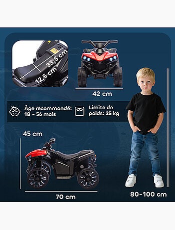 Quad électrique enfant 6v 3km/h phares led effet sonore