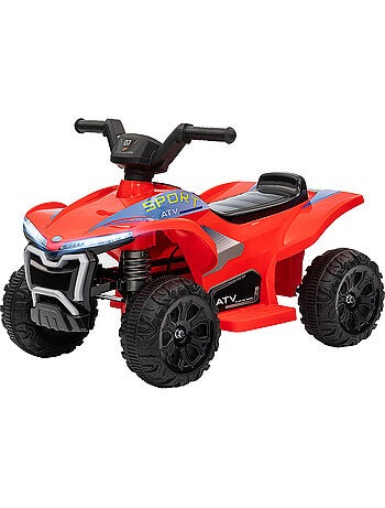 Quad électrique enfant 6v max. 2,5km/h phare effet sonore rouge