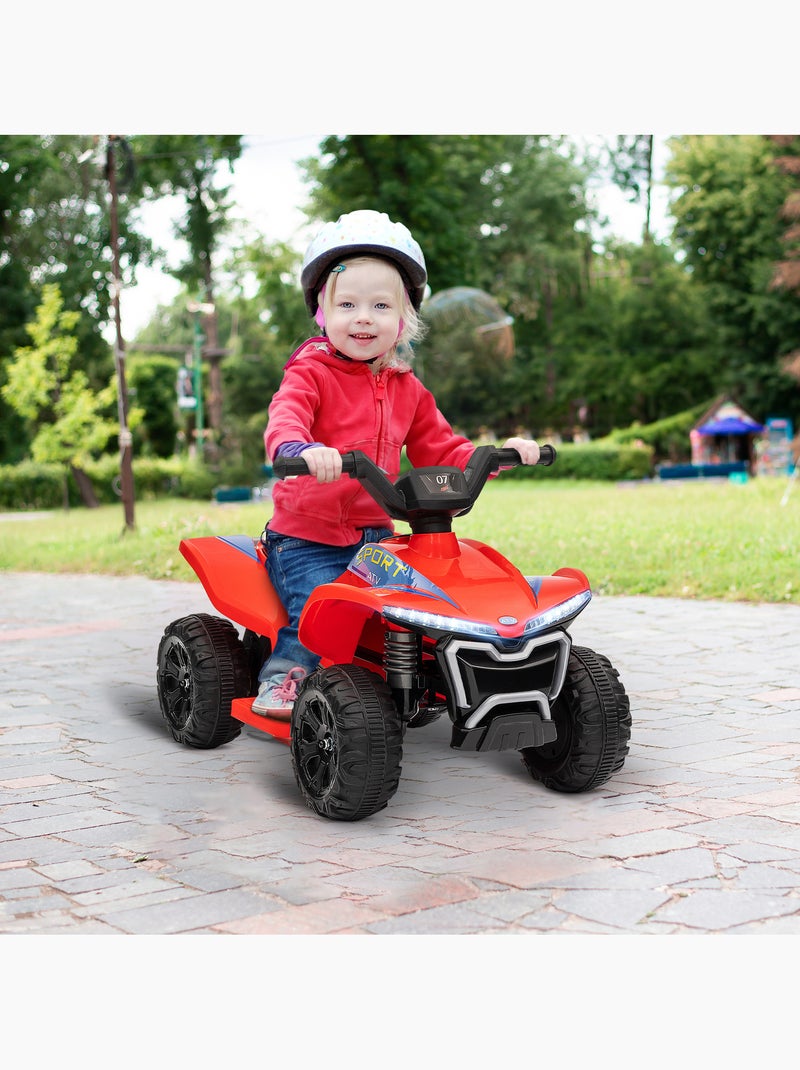 Quad électrique enfant 6v max. 2,5km/h phare effet sonore rouge Rouge - Kiabi