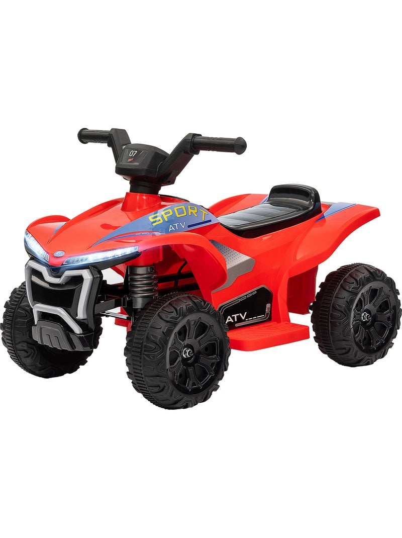 Quad électrique enfant 6v max. 2,5km/h phare effet sonore rouge Rouge - Kiabi