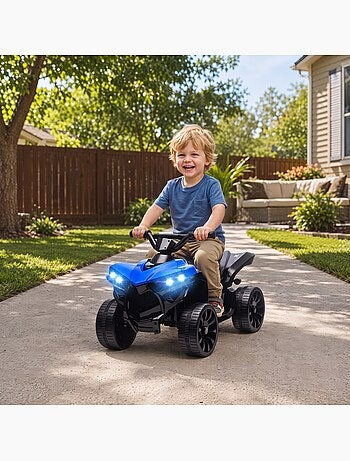 Quad électrique enfant 6v musique et phares bleu