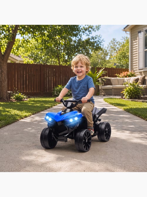 Quad électrique enfant 6v musique et phares bleu - Kiabi