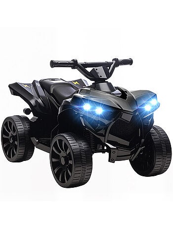 Quad électrique enfant 6v musique et phares métal et pp noir