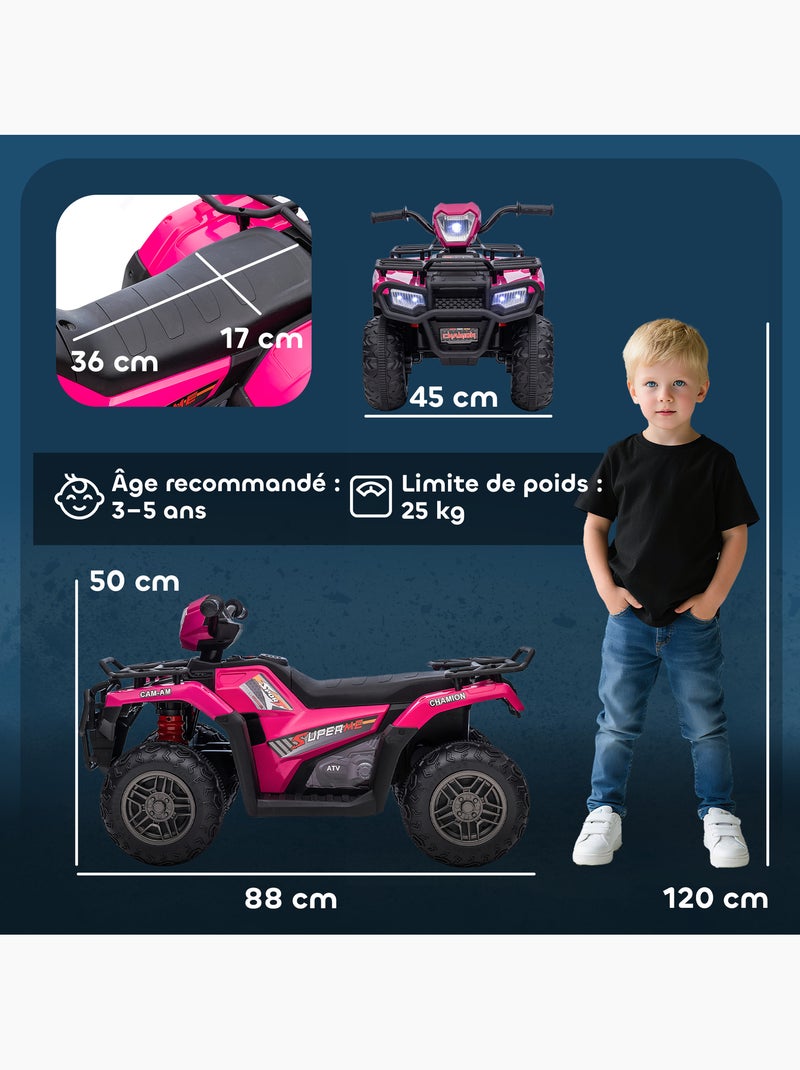 Quad électrique enfant Rose - Kiabi