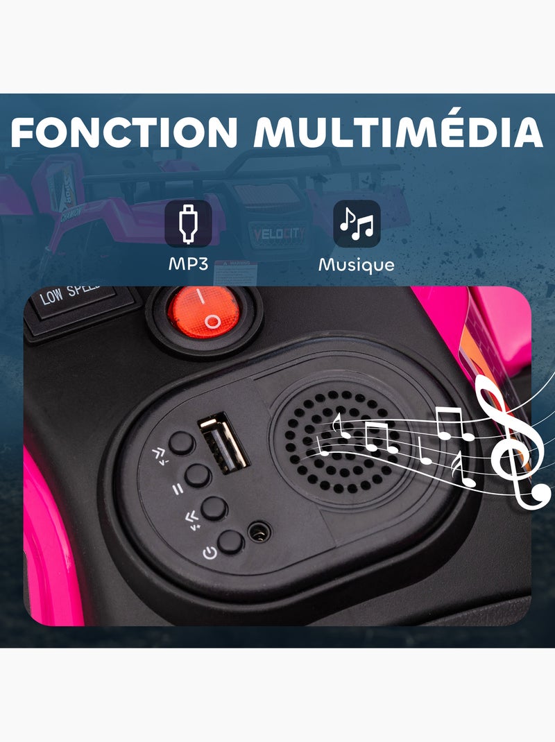 Quad électrique enfant Rose - Kiabi