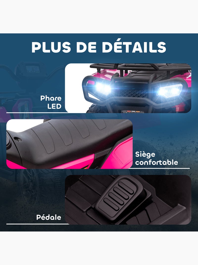 Quad électrique enfant Rose - Kiabi