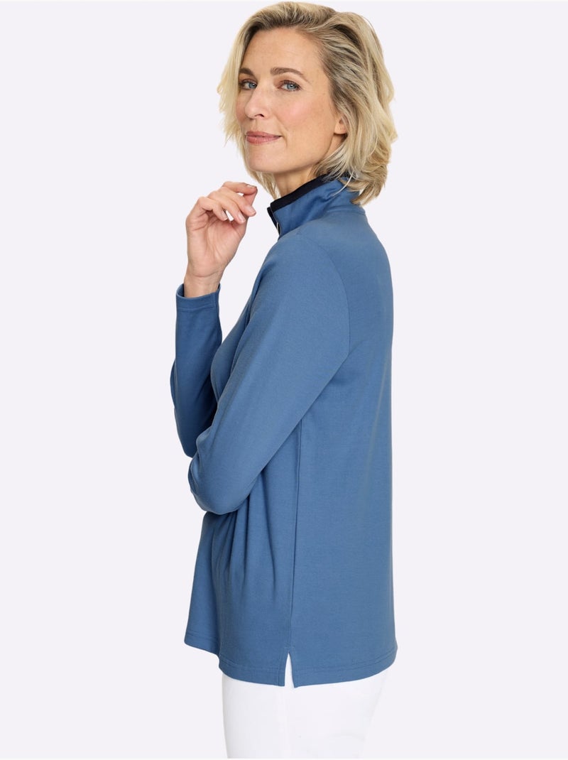 Qualité Sweatshirt Agréable - Taille Standard - Moda Vilona Bleu - Kiabi